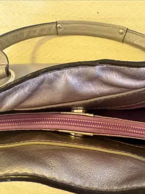 Coach Gray Leather Hand Bag Purse thumbnail 10