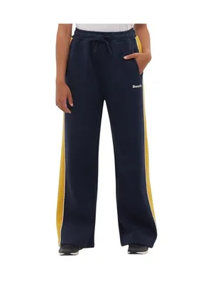 Bench Womens Elline Wide Leg Striped Jogger Pants Navy Blue / Gold Stripe XL thumbnail 7