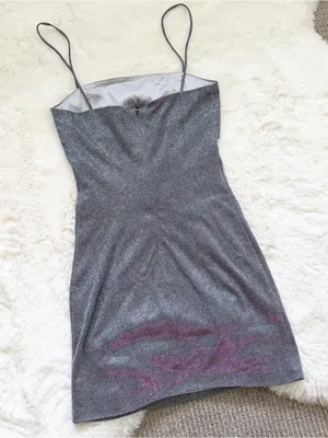 Mistress Rocks Iridescent Purple Bodycon Mini Dress XS - Silver thumbnail 5