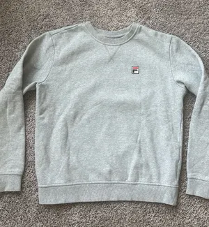 Fila Light Gray Women's Crewneck Sweatshirt with Small Logo thumbnail 1