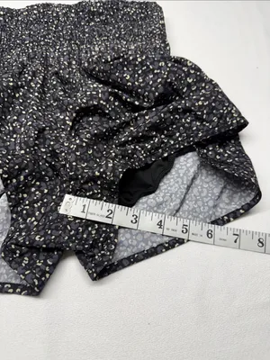 FP Movement by Free People Black Floral Smocked High-Waist Shorts thumbnail 4
