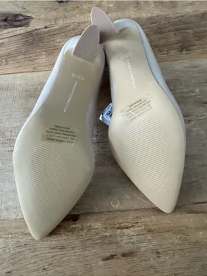NEW IN BOX French Connection Nude Raven Pumps Flared Block Heel ~ size 10 thumbnail 11