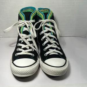 Converse Chuck Taylor Multi colored, Multi tongue Hi Top Sneakers Woman 8 Men 6 thumbnail 3
