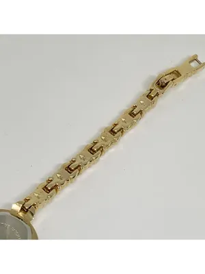 Kim rogers gold tone crystals hearts links band 22mm quartz up to 7.5” running thumbnail 6