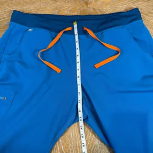 Figs Zamora Scrub Jogger Pants Teal Blue Orange‎ Drawstring Size XL PO 1652 thumbnail 9
