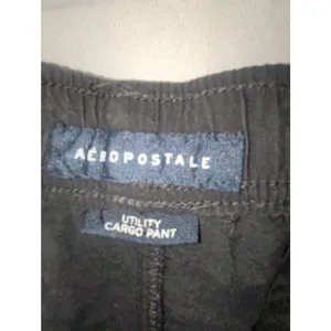 Aeropostale Black Women's Cargo Pants with Drawstring Waist, Size L thumbnail 3