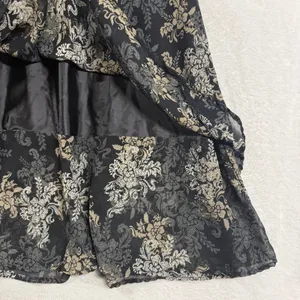 VTG White Stag S Tiered Maxi Skirt Black Brown Floral Bohemian Whimsygoth Grunge thumbnail 4