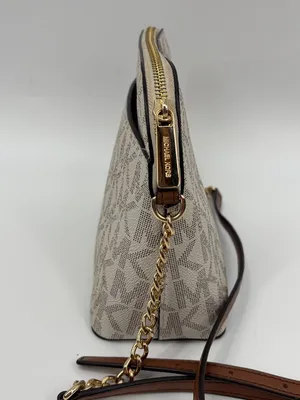 Michael Kors Vanilla and Cedar Signature Stripe Crossbody thumbnail 3