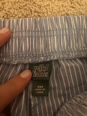 Target, blue and white striped self-love club pants thumbnail 4