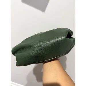 Plinio‎ Visona Italy Green Satchel Genuine Leather Oversized Handbag F thumbnail 8