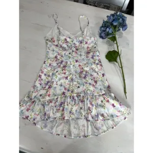 Chloe Rose Floral Print Ruffle Sundress Cottagecore Sleeveless Dress‎ thumbnail 6