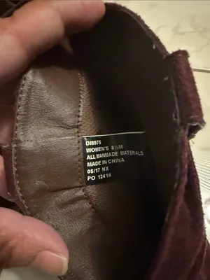 dingo Burgundy Suede Slouch Ankle Boots thumbnail 4