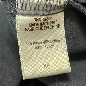 YPB Abercrombie & Fitch Navy Blue Short Sleeve Button Denim Jean Shirt Dress XS thumbnail 5