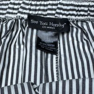 NWT Cottagecore Striped Midi Skirt Womens Large Black White Tie Waist‎ A-Line thumbnail 5