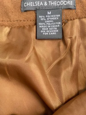 Chelsea & Theodore Faux Suede Fringe Skirt, Size M thumbnail 2