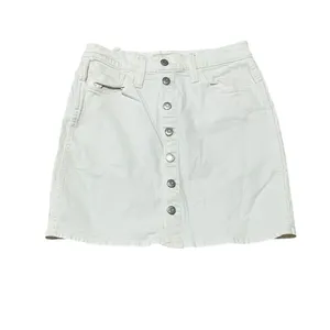Madewell Women's White Denim Button-Front Mini Skirt Size 28 thumbnail 3