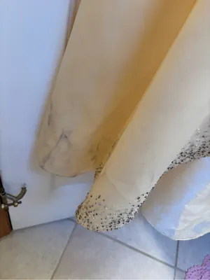Morgan & Co Butter Yellow Beaded Halter Dress thumbnail 7