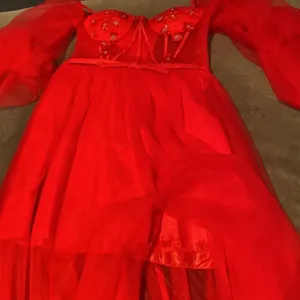 Women’s Red Prom Party Formal Dress With Corset Back and Leg Slit Size 10 NWOT thumbnail 13