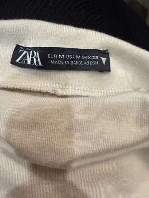 Zara Sleeveless Mock Neck Tank - Cream Sz M thumbnail 3