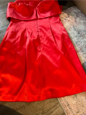Endless rose Red Strapless Satin Dress - Classic Evening Look thumbnail 7