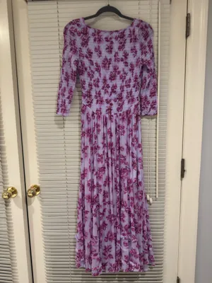 Periwinkle Purple Floral Free People Maxi Dress thumbnail 3