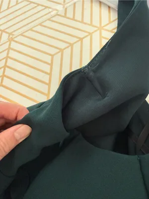 BHLDN Ana Crepe Emerald Green Midi Dress Size 8 thumbnail 8