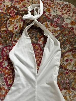 Charcoal White Halter Neck Dress Size XXS thumbnail 2