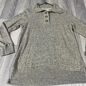 Saturday Sunday By Anthropologie Grey Long Sleeve Sweater; Small Women’s thumbnail 1