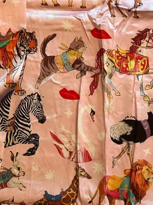 Ekouaer Pink Animal Print Satin Pajama Set XL thumbnail 5