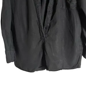 Zara Black Long Sleeve Button Front Short Romper Size Medium thumbnail 6