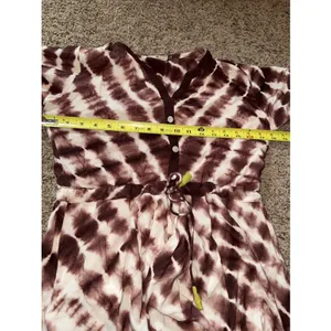 Women's Brown & White Tie Dye Maxi Dress Size Medium Boho Hope Cottage Core thumbnail 5
