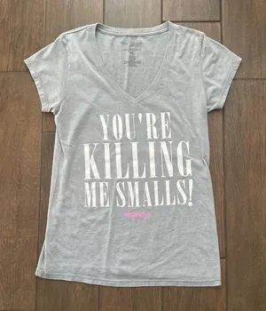 The Sandlot "You're Killing Me, Smalls!" V Neck Gray T Shirt size XL thumbnail 1