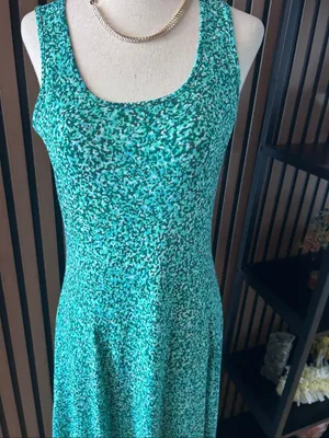 Michael kors maxi dress long green beach wear size small stylish summer dress thumbnail 2