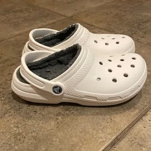 CROCS White Classic Lined Clog Shoes Unisex Size M4 W6 203591 thumbnail 8