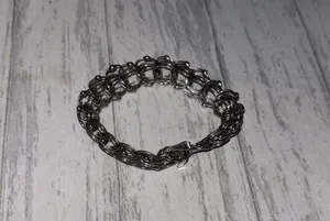 Sterling Silver Interlocking Chain Bracelet thumbnail 2