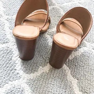 Francesca’s studded cognac block heel mule sandal Brown Size 7.5 thumbnail 10