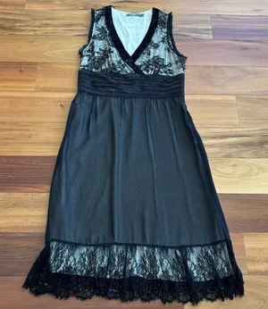 Silk dress Black Size L thumbnail 1