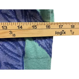 Lilly Pulitzer Charter Aqua Sweater Palm Leaf Design Wool Blend Long Sleeve Size thumbnail 5
