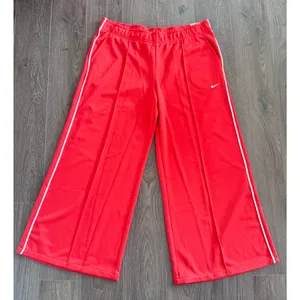 Nike Sportswear Mid-Rise Wide Leg Track Pants Picante Red Orange Women XL Baggy thumbnail 3