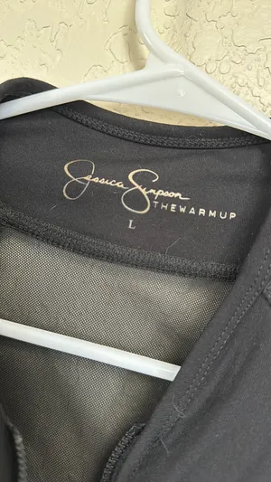 Jessica Simpson Camp Mesh Zip Up Workout Top thumbnail 3