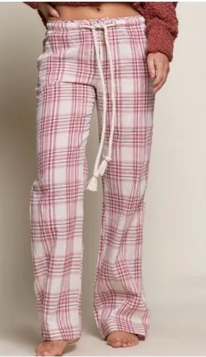 ✨POL Plaid Drawstring Cotton Lounge Sz Medium Pants✨ thumbnail 1