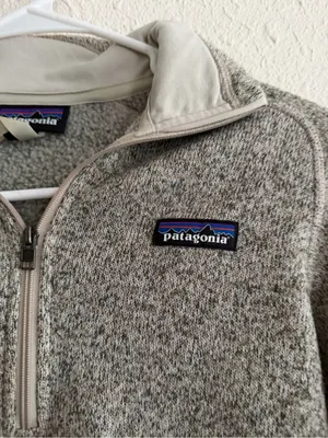 Patagonia Light Gray Half-Zip Fleece Pullover thumbnail 2
