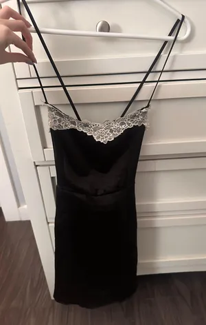 PacSun Black And White Lace Dress thumbnail 1