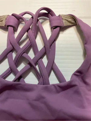Lululemon Free to Be High-Neck Longline Bra Wild A/B Cup - Wisteria Purple Sz 6 thumbnail 4