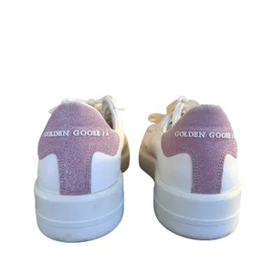 Golden Goose Pure Star‎ White Leather Pink Glitter Sneakers Luxury size 37 thumbnail 9