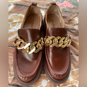 Kelsi Dagger Brown Loafers with Gold Accent thumbnail 2