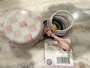 Mackenzie Childs x Goody Rosy Check Purse Charm Elastics Grt 4 Pods Fast Ship thumbnail 4