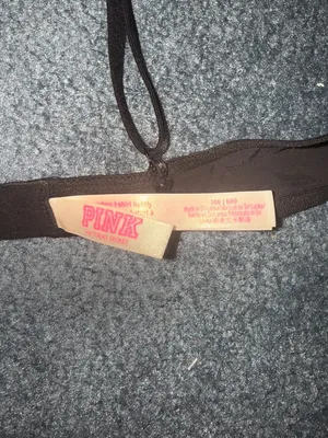 Victoria's Secret PINK Wear Everywhere T-Shirt Lightly Lined Black Bra 36B thumbnail 3