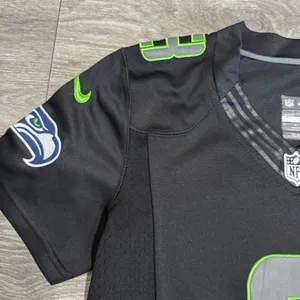 Nike Seattle Seahawks Russell Wilson 3 Womens Jersey Black Green S NFL‎ On Field thumbnail 4