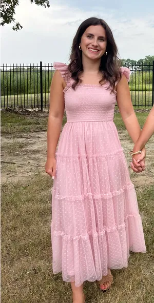 Blue Pepper Smocked Midi Dress thumbnail 3